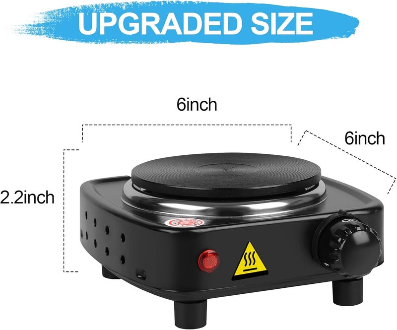 DINGPAI Hot Plate for Candle Making, Black Color Electric Hot Plate for Melting Wax, Chocolate, Candy and More - Image 2